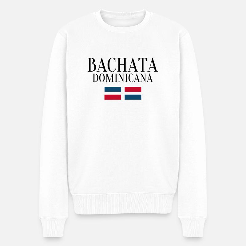 Bachata Dominicana - auf DanceShirts - Männer Premium Bio Pullover - Weiß