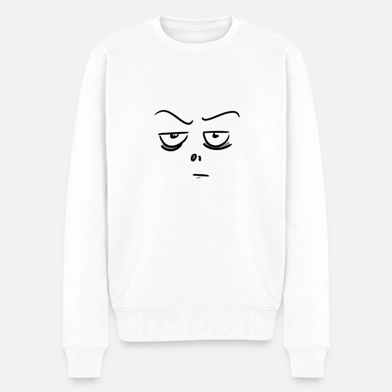 schlechte Laune - Männer Premium Bio Pullover - Weiß