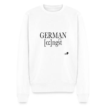 GERMAN ANGST - Männer Premium Bio Pullover - Weiß - Vorne - Thijin (182cm)