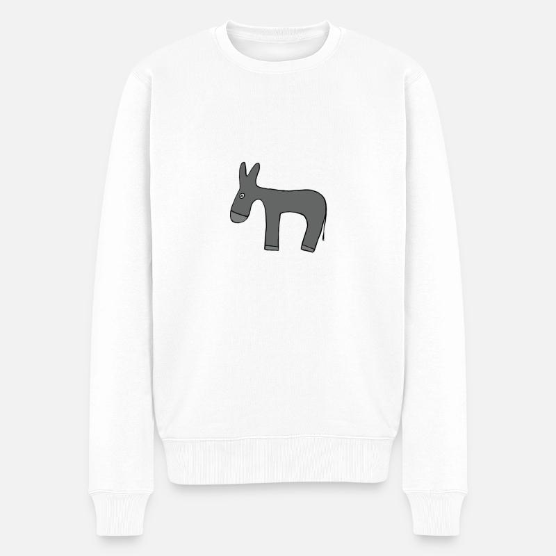 âne - Pull Premium bio Homme - blanc