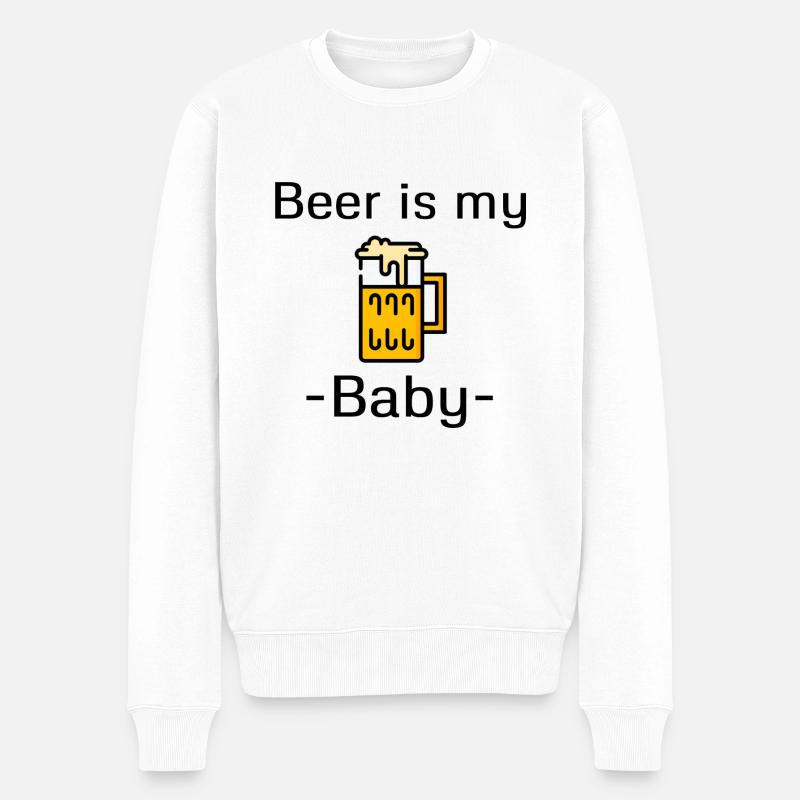 Outfit (Bier-Geschenk) - Männer Premium Bio Pullover - Weiß