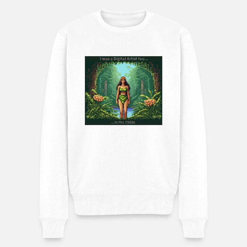 Künstler - Männer Premium Bio Pullover - Weiß