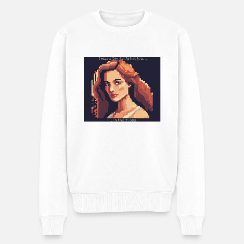 L’art numérique - Pull Premium bio Homme - blanc
