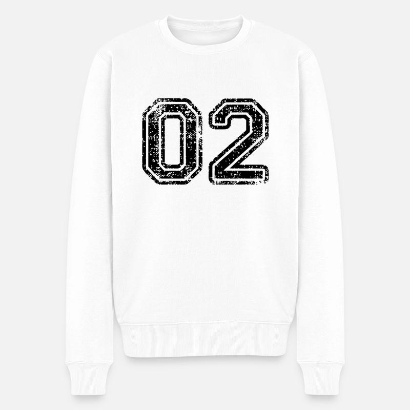 02 - Männer Premium Bio Pullover - Weiß