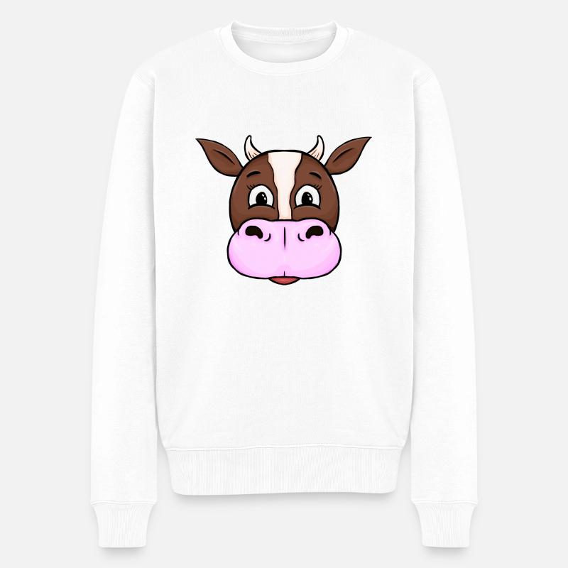 Cortical brun - Pull Premium bio Homme - blanc