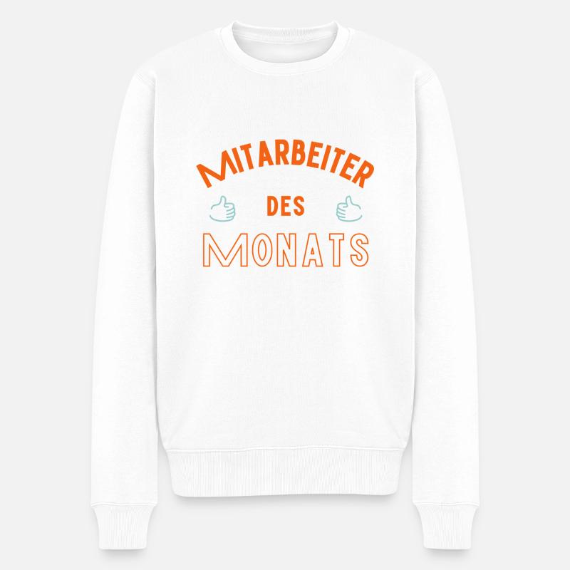 Mitarbeiter des Monats - Männer Premium Bio Pullover - Weiß