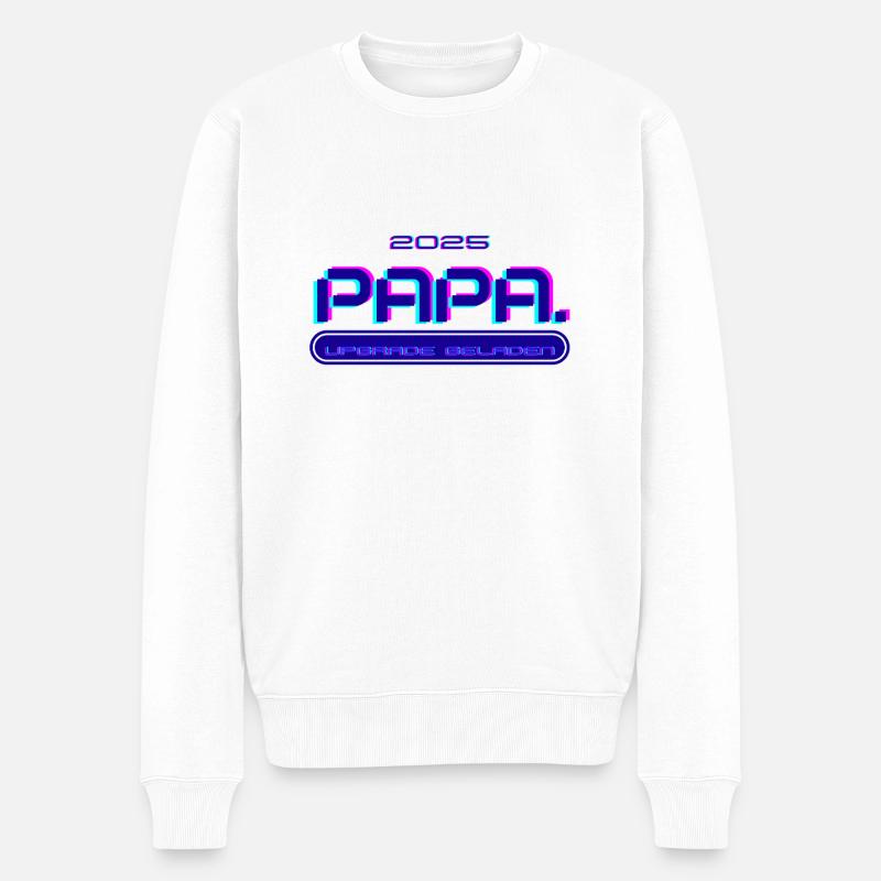 PAPA. Seit 2025 - Männer Premium Bio Pullover - Weiß