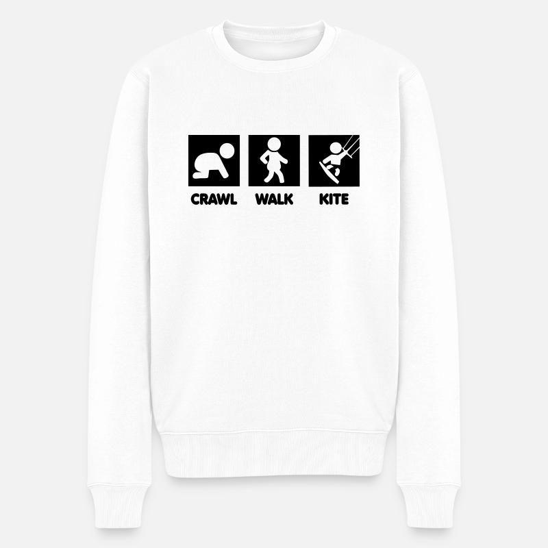 kitesurf bébé - Pull Premium bio Homme - blanc