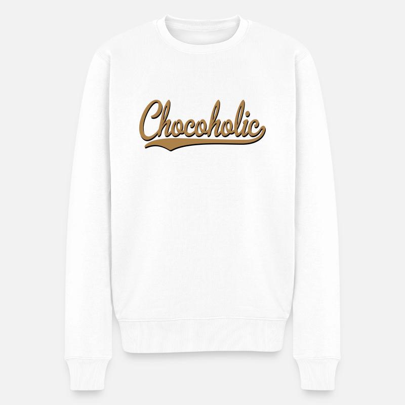 2541614 15352890 chocolate - Männer Premium Bio Pullover - Weiß