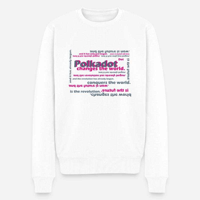 Polkadot Dot DeFi - Männer Premium Bio Pullover - Weiß