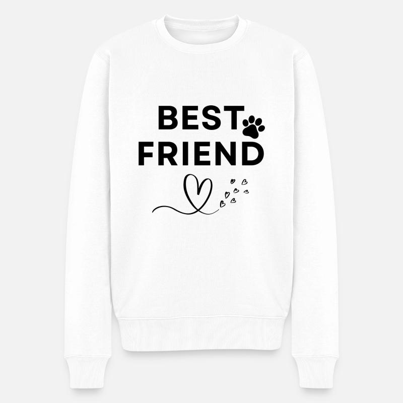 Best friend - Männer Premium Bio Pullover - Weiß