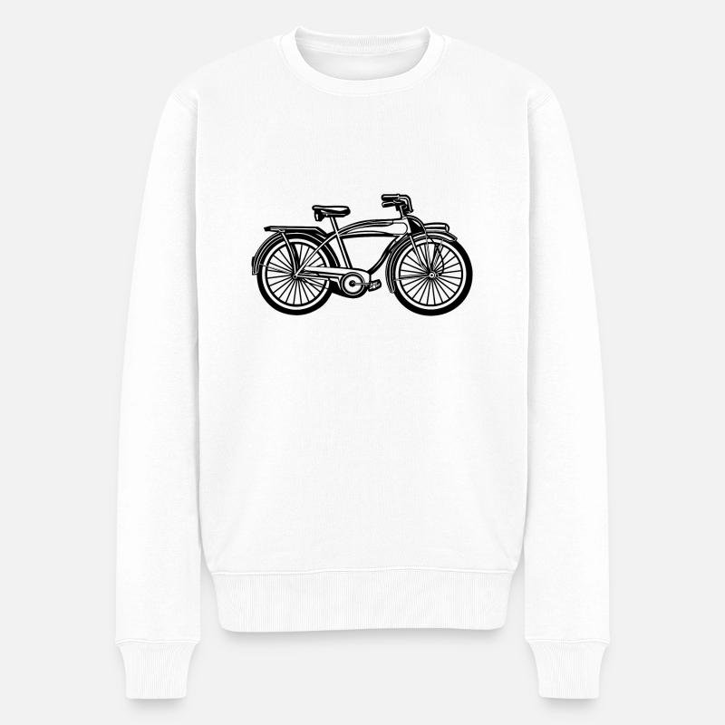 Beach cruiser vélo 01_schwarz blanc - Pull Premium bio Homme - blanc