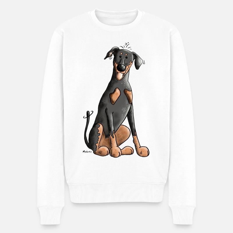 Drôle Dobermann - Pull Premium bio Homme - blanc