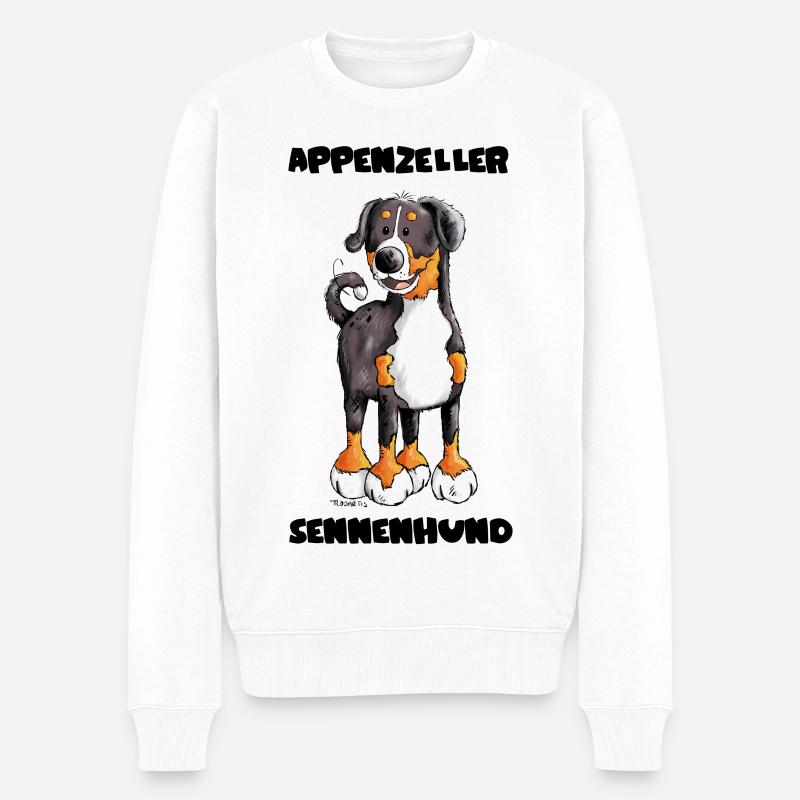 Mignon Appenzeller Sennenhund - Pull Premium bio Homme - blanc