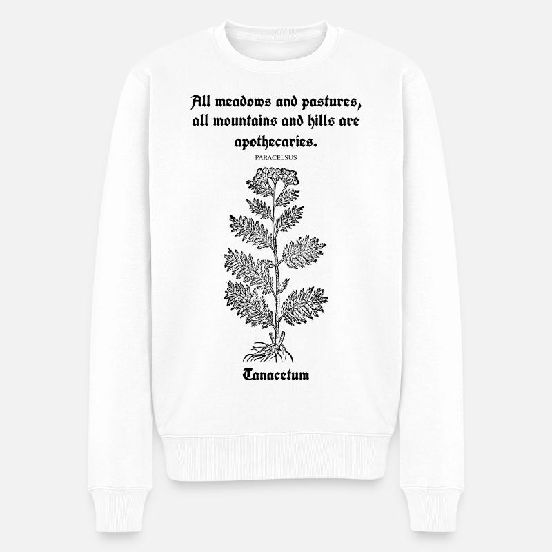 Citation latine de Paracelse – Illustration de tanaisie - Pull Premium bio Homme - blanc