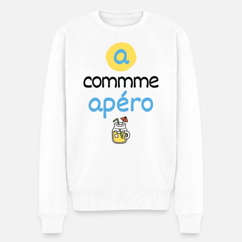 A comme apéro - Pull Premium bio Homme - blanc