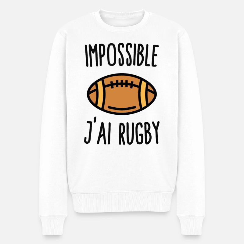 Impossible j'ai rugby - Pull Premium bio Homme - blanc