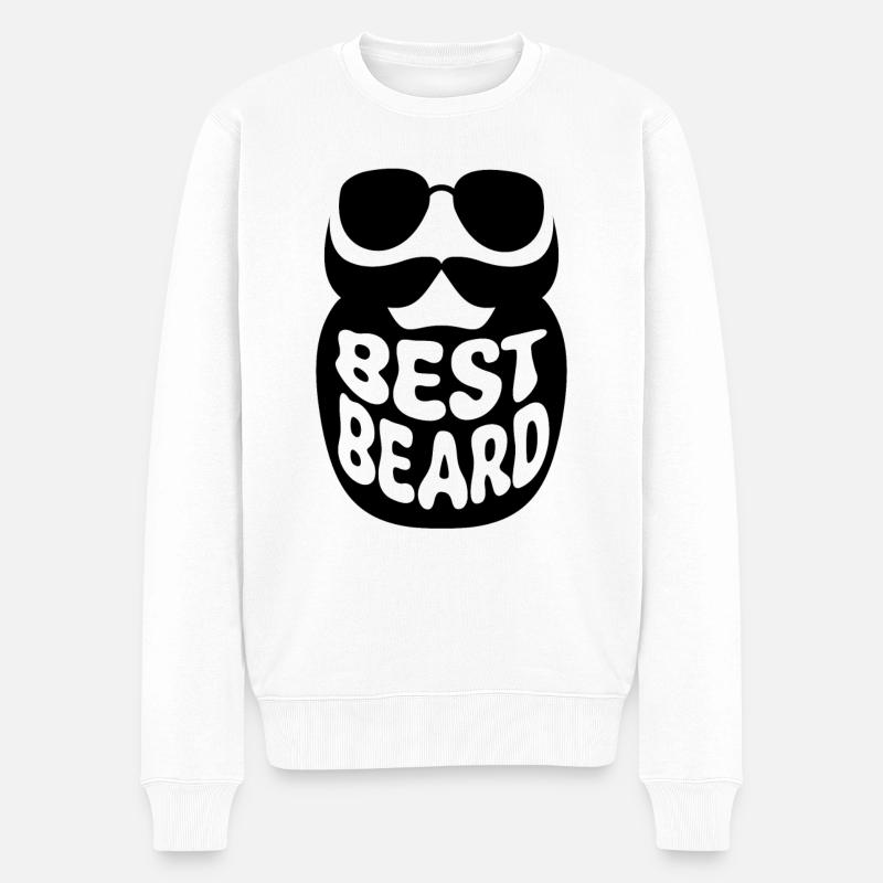 Bester Bart - Männer Premium Bio Pullover - Weiß