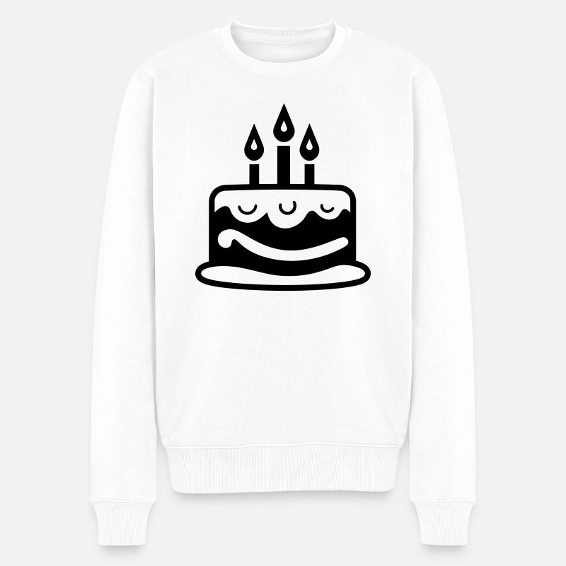 Gâteau d'anniversaire - Pull Premium bio Homme - blanc