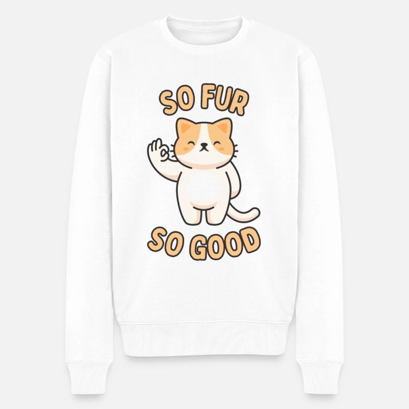 So Pelz, so gut - Männer Premium Bio Pullover - Weiß