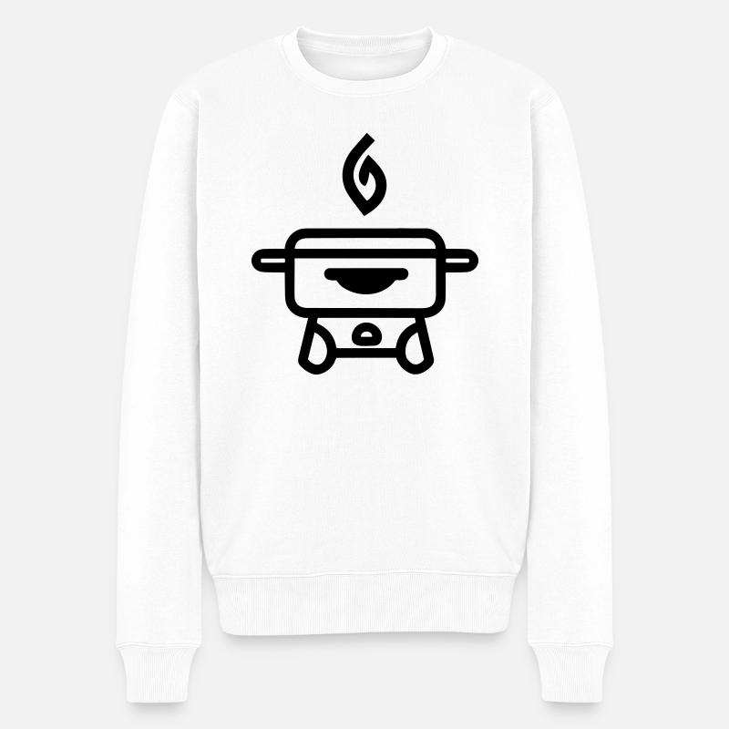 Barbecue - Pull Premium bio Homme - blanc