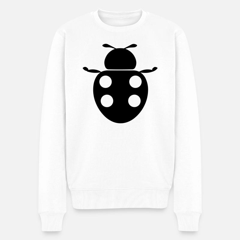 Marienkäfer - Männer Premium Bio Pullover - Weiß