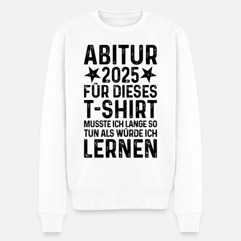 Abitur 2025 - Männer Premium Bio Pullover - Weiß