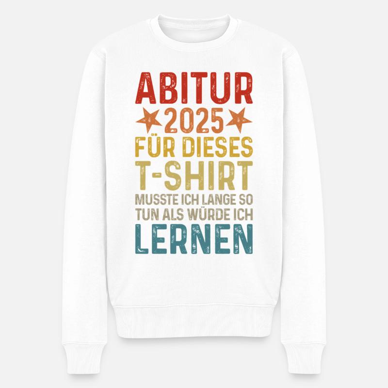 Abitur 2025 - Männer Premium Bio Pullover - Weiß