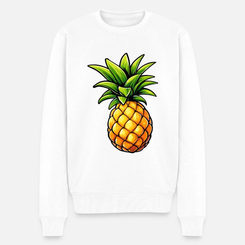 Ananas solo - Pull Premium bio Homme - blanc