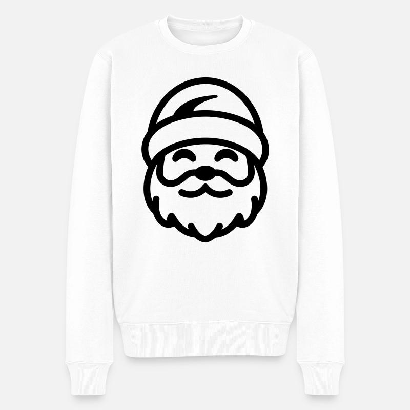 Kleiner Weihnachtsmann - Männer Premium Bio Pullover - Weiß