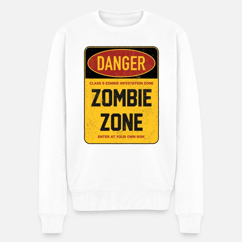 Zombie Zone - Pull Premium bio Homme - blanc