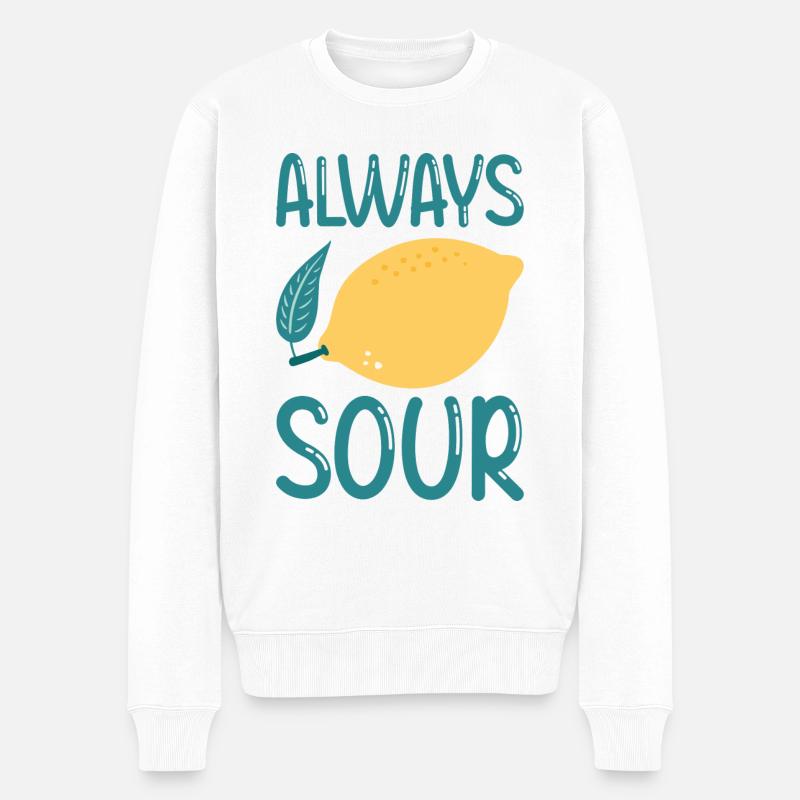 Immer sauer - Männer Premium Bio Pullover - Weiß
