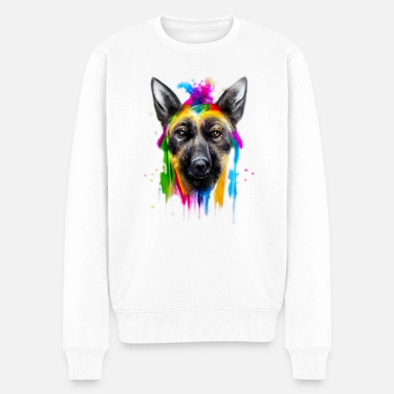 Berger Belge Design en Couleur - Pull Premium bio Homme - blanc