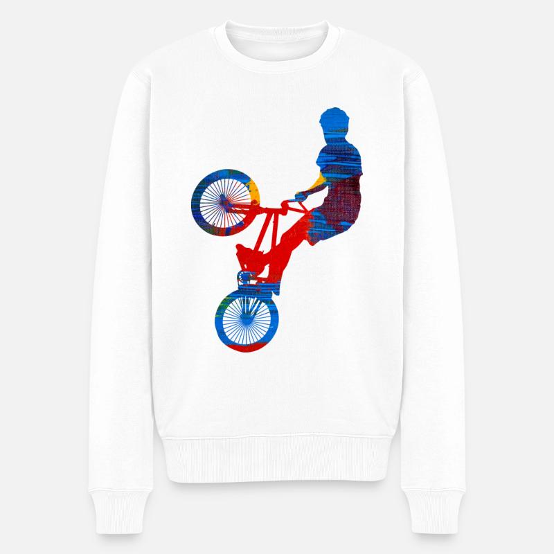 BMX - Männer Premium Bio Pullover - Weiß