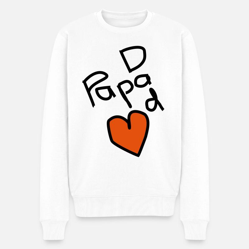 Papa, papa - Pull Premium bio Homme - blanc