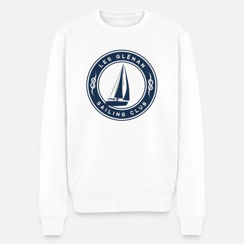 Glenan Segeln - Männer Premium Bio Pullover - Weiß