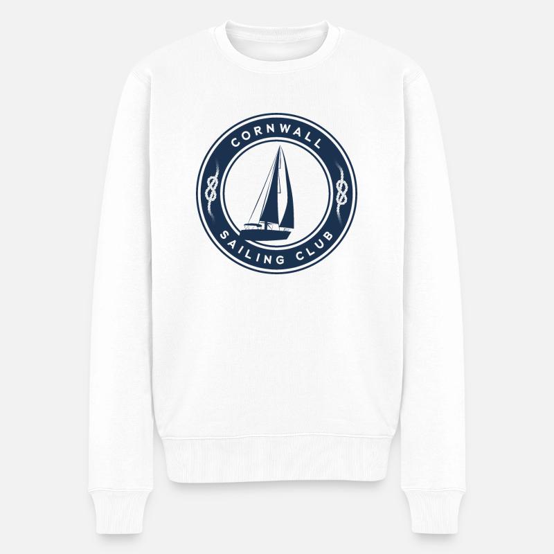 Cornwall sailing - Pull Premium bio Homme - blanc
