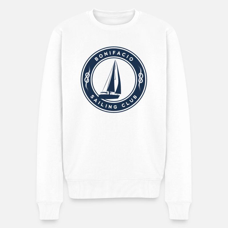 Bonifacio Segeln - Männer Premium Bio Pullover - Weiß