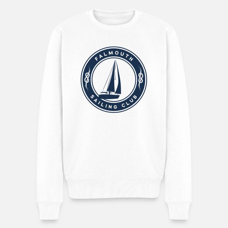 Falmouth Cornwall - Pull Premium bio Homme - blanc