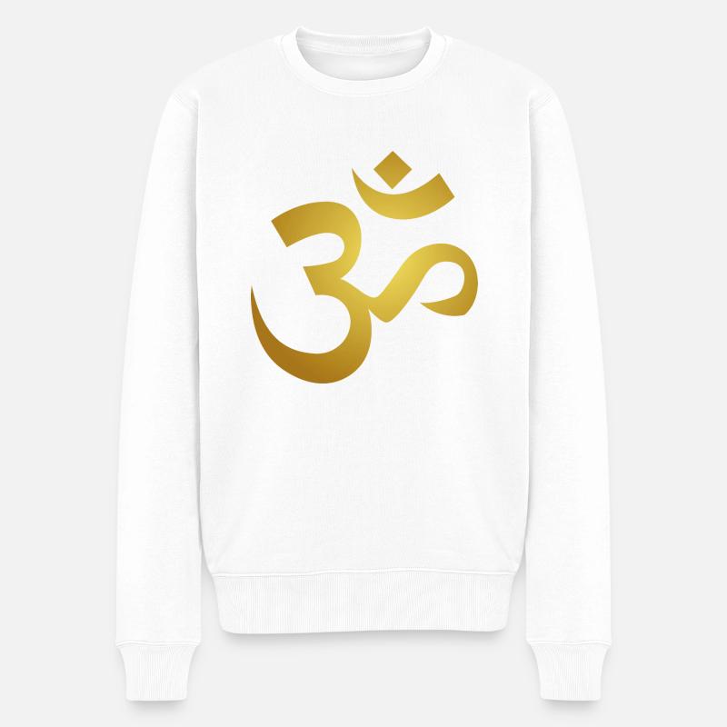 AUM OM - Pull Premium bio Homme - blanc