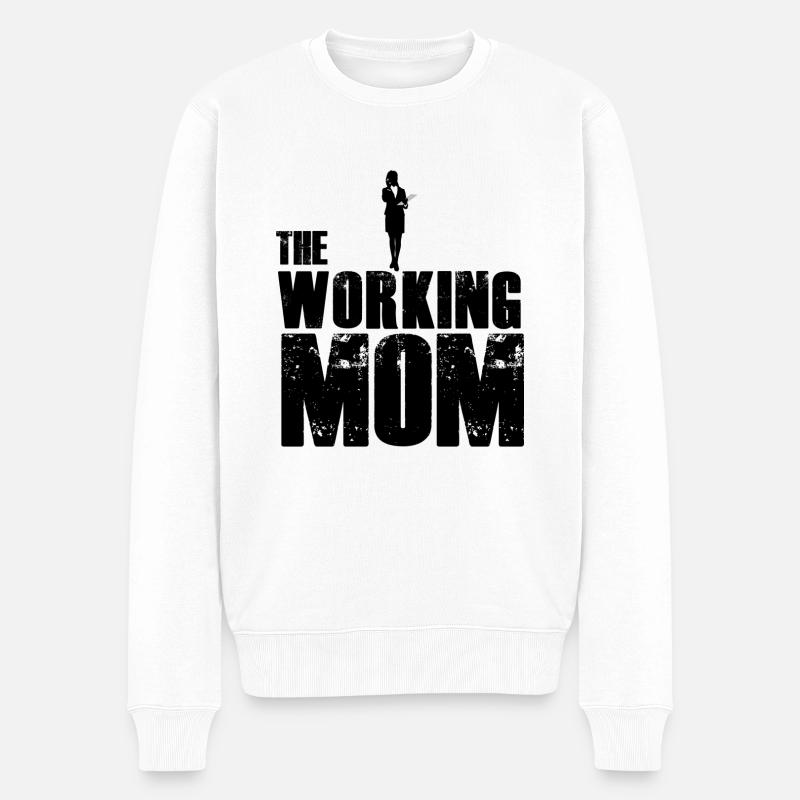 La maman qui travaille - Pull Premium bio Homme - blanc