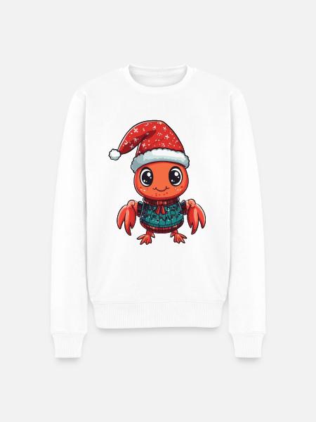 Lobster Crab Christmas Comic - Men's Premium Organic Jumper - white