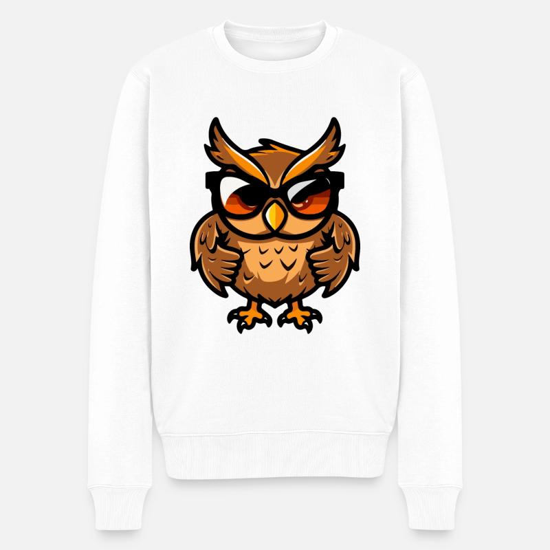 Animal hibou - Pull Premium bio Homme - blanc
