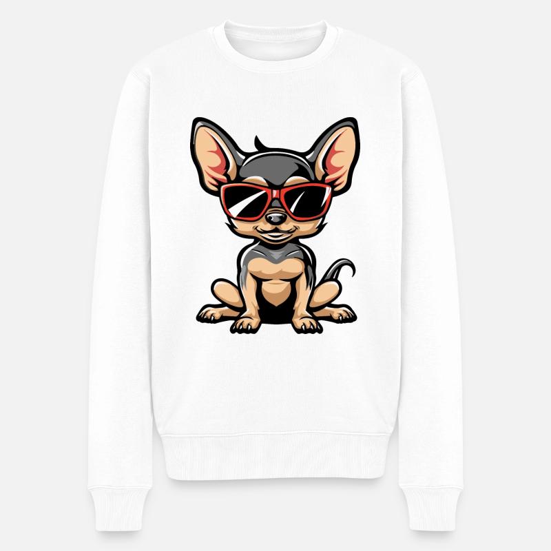 chien chihuahua - Pull Premium bio Homme - blanc