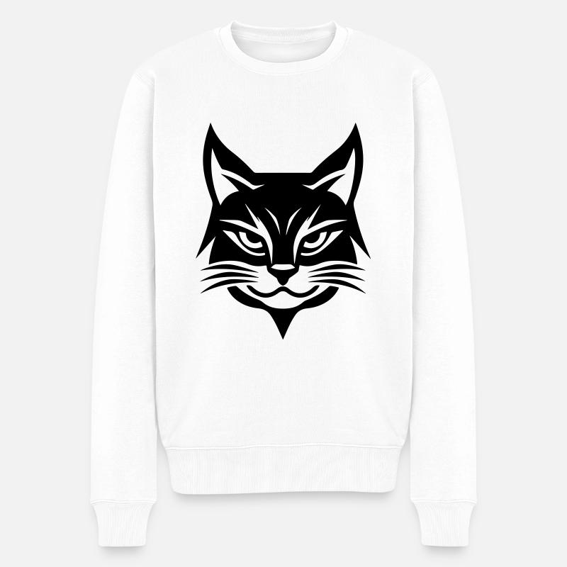 Tête de chat - Pull Premium bio Homme - blanc