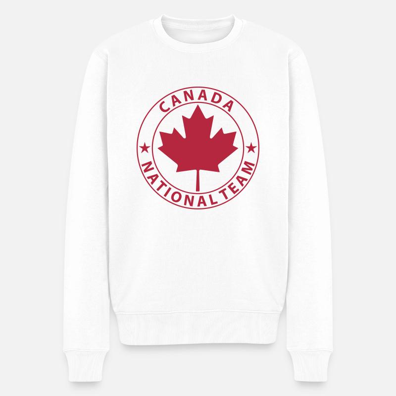 Canada Team - Männer Premium Bio Pullover - Weiß