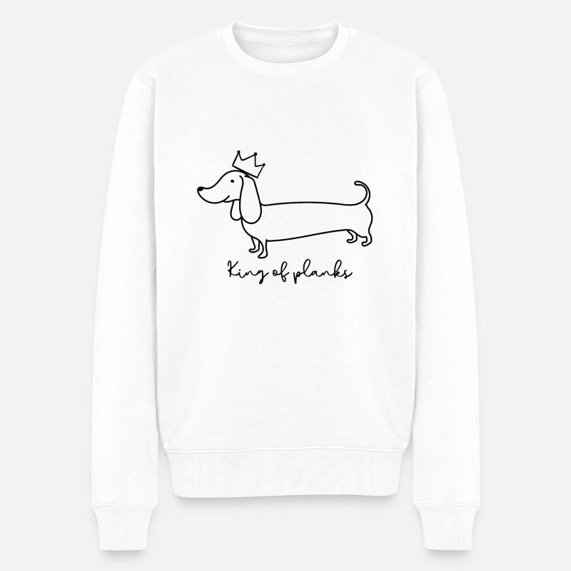 King of planks - Männer Premium Bio Pullover - Weiß