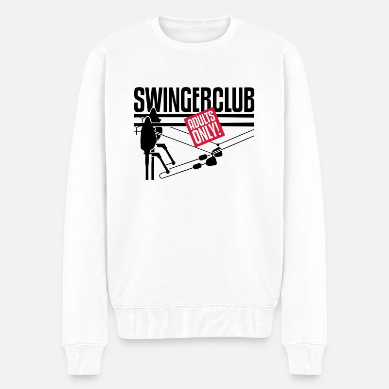 SWINGERCLUB - Männer Premium Bio Pullover - Weiß