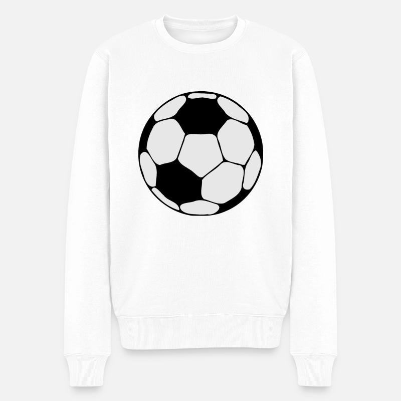 soccer - Männer Premium Bio Pullover - Weiß