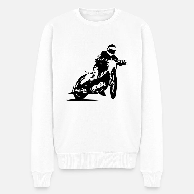 Speedway Racing - Männer Premium Bio Pullover - Weiß